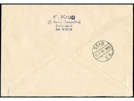 1949, Goethe 30 Pfg. im senkrechten Dreierstreifen und Einzelwert sowie Einzelwert 20 Pfg. und Grünaufdruck 5 Pfg. jeweils mi