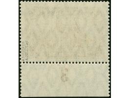 1920, Saargebiet auf Germania 1,50 M. braunocker, kopfstehender Aufdruck, Unterrandstück, postfrisch, tadellos, sign. Burger 
