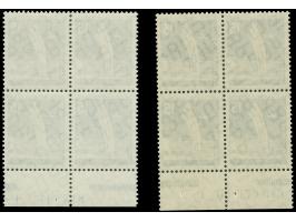 1956, Stadtbilder 15 Pfg., zwei Unterrand-Viererblocks mit HAN “615071.56 1” bzw. “815147 1”, postfrisch, in einwandfreier Er