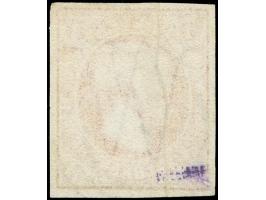 1852, 1 sgr. carmine rose with natural printing crease, good margins, neatly cancelled by target of Grevenmacher, vf, certifi