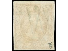 1852, 1 sgr., 2 copies in shades of light brownish red, good to large margins, neatly cancelled by circle of bars of Mersch r
