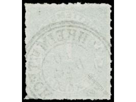 1869, 1 Kr. dunkelgelblichgrün, farbfrisch mit gutem Durchstich und klarem, fast kpl. DKr. “KIRCHHEIM U/TECK 10.DEB.1873”, in