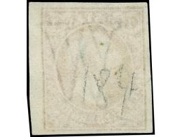 1 sgr. carmine rose, nice marginal copy, cancelled by Luxembourg c.d.s. 1860. Very fine. Opinion Böttger BPP (2018)