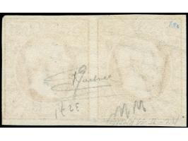 1852, 1 sgr., brownish red, horizontal pair with ample to large margins, neatly cancelled by circle of bars of Luxembourg, vf