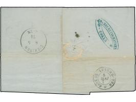 “COELN 7.5.74” (Spalink 4-1N3) klar auf großer Schild 1 Gr. auf kpl. Faltbrief mit rückseitigem DKr. “GARE DE LUXEMBOURG 9.MA