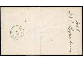 “HAMBURG I.A. 11.MÄRZ.74" (Spalink 17-3) klar auf großer Schild ½ Gr. orange und 1 Gr. karmin im Format L15 als tarifgerechte