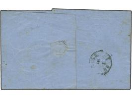 “KÖNIGSBERG i. PR. P.A. OSTBHF. 16.JAN.75” (Spalink 20-2) klar auf großer Schild 1 Gr. karmin auf kpl. Faltbrief nach Lyck mi