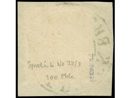 “LÜ'BECK BHF. E.P.B. 25.SEPTR.79” (Spalink 22-3) sehr klar und kpl. auf Ausgabe 1875 10 Pfge bräunlichrosa auf Briefstück. Di