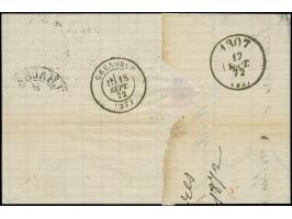 “MÜHLHAUSEN i. ELS. 16.SEPTBR.72” (Spalink 26.2) zweimal klar auf großer Schild 1 und 2 Gr. als tarifgerechte Frankatur auf k