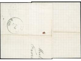 “MÜHLHAUSEN i. ELS. BHF. 11.OCTBR.72” (Spalink 26-5) sehr klar auf großer Schild 1 Gr. karmin auf kpl. Faltbrief nach Thann m