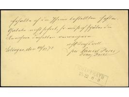 “SOLINGEN 14.DECBR.72" (Spalink 34-3) auf großer Schild ½ Gr. orange auf amtlichem Postkartenformular nach Graefrath mit Anku
