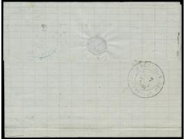 “STRASSBURG i. ELS 6.ABRIL.75” (Spalink 36-3) zweimal klar auf großer Schild 2 Gr. grauultramarin und Ausgabe 1875 10 Pfge ka