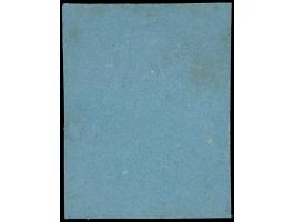 1859/61, 1 Gr. auf blau, allseits vollrandig, ungebraucht ohne Gummierung. Die farbfrische Marke ist hinterlegt (repariert), 