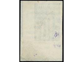 1941, 3 Kop. dunkelgrünlichblau, rechte untere Bogenecke mit schrägem Aufdruck, gestempelt, tadellos, Auflage nur 200 Stück, 