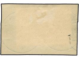 1916/18, Germania 1 M. dunkelbräunlichrot, 26:17 Zähnungslöcher, sauber gestempelt “WOLKOWYSK 21.5.17” auf Briefstück, tadell