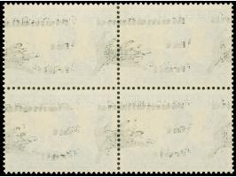 1939, 60 C. schwarzgraublau, Viererblock mit verschobenem Aufdruck, postfrisch, tadellos&nbsp;