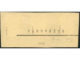 1941, Handstempelaufdruck 5-30 Kopeken, je farbfrisch und gut gezähnt, sauber mit Stempel “PANEVEZYS Y 21.VIII.41” zusammen a