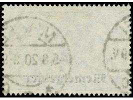 1920, Germania 2 M. dunkelblau, mit Plattenfehler “Krone links beschädigt sowie kleiner waagerechter Strich im E vom zweiten 
