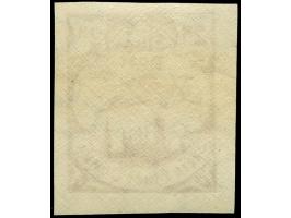1923, Flugpost 2 M. braunorange, ungezähnter Probedruck ohne Rosettenunterdruck, Ausschnitt aus Kleinbogen, sauber ungebrauch