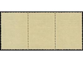 1943, Bombengeschädigte in Nis 1,50 Din. + 4 Din., waagerechter Dreierstreifen mit Aufdruckfehler “erstes Aufdruckwort fehlt”