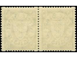 1937, Staatswappen im Oval 10 Pfg. bläulichgrün, waagerechtes Paar mit Rollenzähnung, postfrisch, tadellos&nbsp;