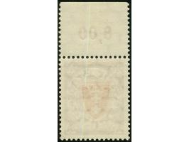 1924, Staatswappen im Oval 20 Pfg. dunkellilarot/zinnoberrot, Oberrandstück, postfrisch, tadellos, unsigniert, Kurzbefund Two