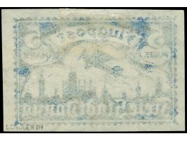 1923, Flugpost 5 M. blau, undurchstochener Probedruck, sauber ungebraucht, tadellos, sign. Schüler BPP, Fotobefund Tworek BPP