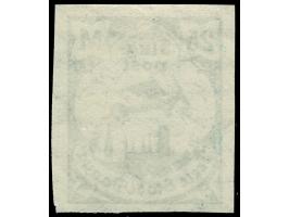 1923, Flugpost 25 M. mittelgraugrünblau, ungezähnt, postfrisch, tadellos, unsigniert, Kurzbefund Gruber BPP (2019)