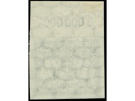 1923, Großes Staatswappen 100000 M. schwärzlichultramarin, Oberrandstück, ungezähnt und ohne Rosettenunterdruck, postfrisch, 