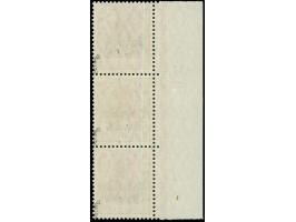 1916, Germania 10 Pfg. karmin, linkes Seitenrandstück, senkrecher Dreierstreifen mit Ur-HAN H2700.17, postfrisch, tadellos, s