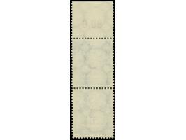 1927, Großes Staatswappen 3 G. dunkelkobalt/lilarot, mit Plattenfehler “n von Gulden kopfstehend” (Feld 13), senkrechtes Ober