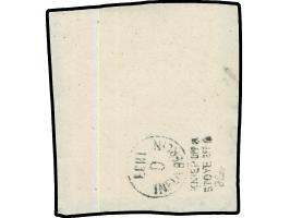 1920, Kleiner Innendienst 40 Pfg. karminrot/schwarz, sauber und zeitgerecht gestempelt “ZOPPOT 22.4.21” auf Briefstück, tadel