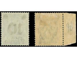 1920, Germania 10 auf 30 Pfg und 60 auf 30 Pfg., doppelter Aufdruck, sauber ungebraucht, tadellos