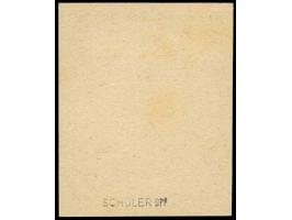 1921, Kleines Staatswappen 3 M., ungezähnter Probedruck in schwarz auf Kartonpapier, ohne Gummi, leichte Stockfleckchen auf d
