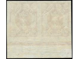 1921, Kleines Staatswappen 60 Pfg., ungezähnt, waaagerechtes Unterrandpaar, postfrisch, Haftstelle im Bogenrand, tadellos, un