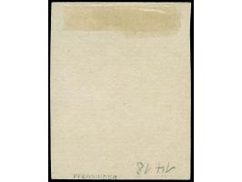 1861, ¼ Gr. dunkelgelborange, farbfrisch und allseits breitrandig, ungebraucht ohne Gummi, in tadelloser Erhaltung, sign. Pfe