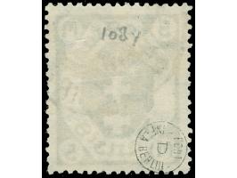 1922, Kleines Staatswappen 5 M., liegendes Wasserzeichen 2Y, zeitgerecht gestempelt, rechts unregelmäßig gezähnt, tadellos, s
