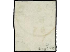 1861, ⅓ Gr. moosgrün, farbfrisch und allseits breitrandig, mit klarem DKr.-Teilstempel “OLDENBURG 8.6.”. Die Marke hat links 