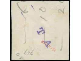 1862, ½ Gr. dunkelrotorange mit Durchstich 11¾ und blauem DKr. “VAREL 15.12.” auf Briefstück, guter Durchstich, in einwandfre