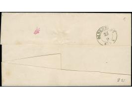 1862, 1 Gr. karmin mit Durchstich 10 und blauem Rahmenstempel “RASTEDE 21.9.” auf Faltbriefhülle nach Oldenburg mit schwarzem