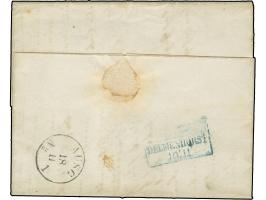 1862, 3 Gr. ockerbraun mit Durchstich 11¾, &nbsp;mit klarem, blauen Rahmenstempel "BERNE 15.1.(66) &nbsp;als tarifgerechte Ei