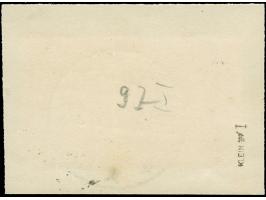 1922, Freimarke 50 M. auf 2 Fr. dunkelrötlichorange/hellgrünlichblau, Abstand zwischen 50 und Mark 3,2 statt 2,8 mm, sauber g