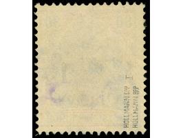 1905, 1½ Pia. auf 30 Pfg. ohne Wasserzeichen mit Aufdruckfehler “Fußstrich sowie Anstrich der großen 1 der linken Wertangabe 