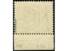 1944, Portomarken von Italien 5 C. braun, Probeaufdruck dunkelorangebraun statt schwärzlichsiena, Unterrandstück, postfrisch,
