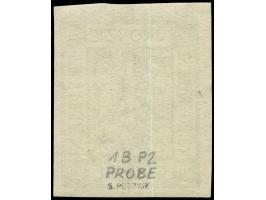 1917, Wappenzeichnung 2 Gr. grün, ungezähnter Probedruck auf ungummiertem Papier, tadellos, sign. Petriuk&nbsp;
