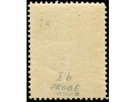 1915, Stadtpostmarke 6 Gr. auf 5 Gr., Probedruck auf Versuchsauflage mit mittelgraugelbem Unterdruck, postfrisch, tadellos, s