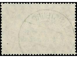 1920, Germania 1 M. dunkelrosa, Plattenfehler “rechte Rosette links beschädigt” (Feld 12), sauber gestempelt “CHRISTBURG 16.8