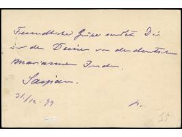 1890, Karte Krone/Adler 10 Pfg., mit sehr klarem EKr. “SAIPAN / MARIANEN 3/12 99” in violett nach Oppeln mit Ankunftsstempel,