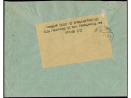 1920, Germania 10 Pfg. orange und 30 Pfg. blau, je aus der rechten unteren Bogenecke (Walzen- bzw. Plattendruck) mit Zufranka