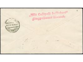 1921, Flugpostausgabe 2 m. auf 1 fr. lebhaftbräunlichkarmin/grünlichgelb, weißes Papier, waagerechtes Paar mit weitem Abstand